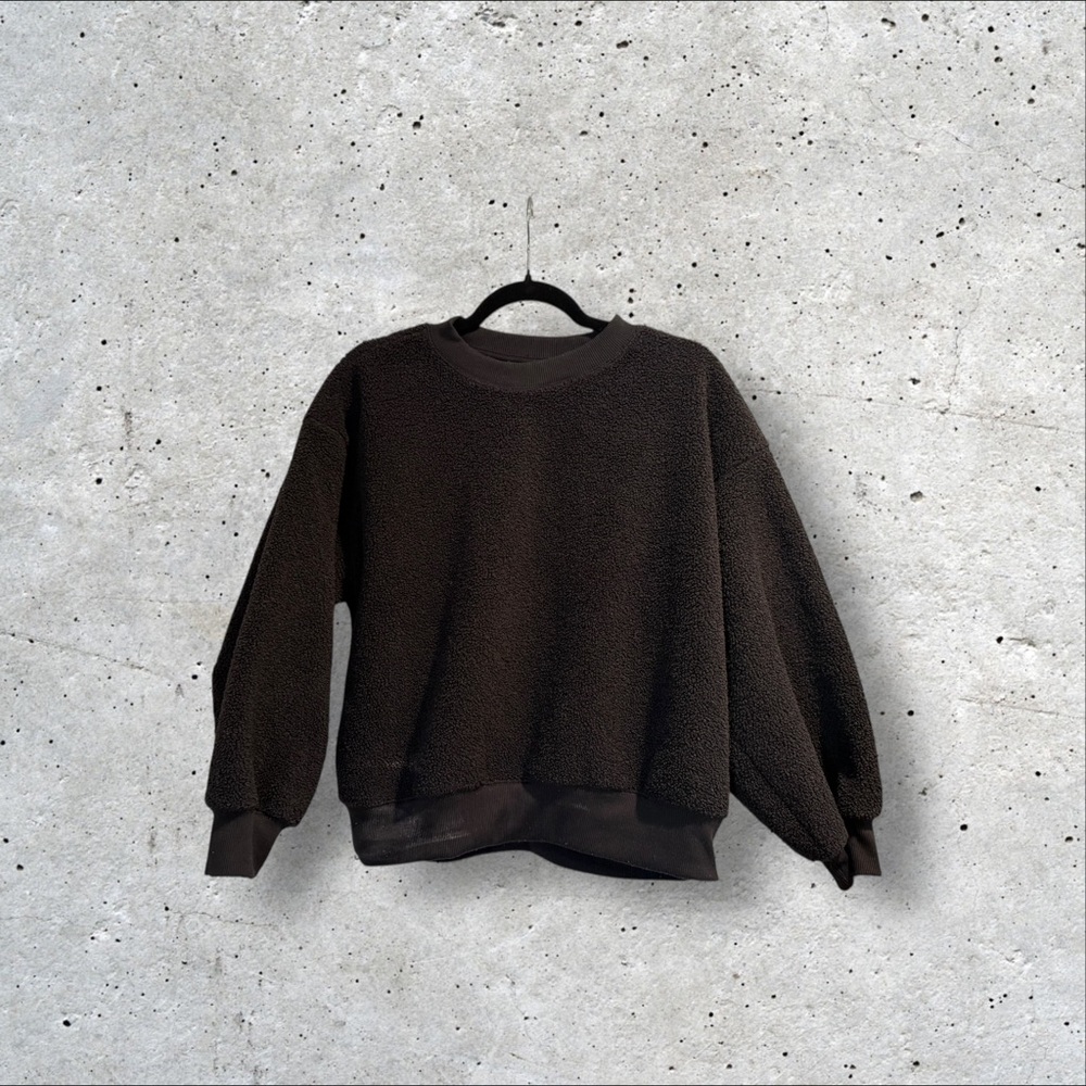 Cozy Black Berber Fleece Sweatshirt